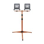 Ledvance Projecteur LED Projecteur de chantier Trépied Foncé Gris 2X50W 9000lm 120D - 840 Blanc Froid | IP65 - Symétrique