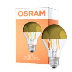 Osram Classic LED E27 Poire Filament Miroir Dorée 4W 400lm - 827 Blanc Très Chaud | Équivalent 35W