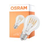 Osram Vintage 1906 LED Classic Slim E27 Poire Filament Claire 4.8W 470lm - 827 Blanc Très Chaud | Dimmable - Équivalent 40W