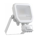 Ledvance Projecteur LED Aluminium Blanc 8W 1200lm 100D - 840 Blanc Froid | IP65 - Détecteur De Mouvement Et De Lumière - Symétrique