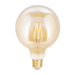 WiZ Smart LED E27 Globe Filament Ambre 125mm 6.5W 720lm - 820-845 Variable Blanc | Dimmable - Équivalent 50W