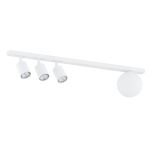 Emibig Plafonnier Baster Acier Blanc | Convient pour 3x GU10 - Max 8W, 1x E14 - Max 10W