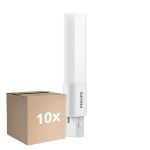 Lot 10x Philips CorePro PL-S LED 3.5W - 830 Blanc Chaud | 2-Pins - Équivalent 7W