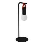 Eglo Lampe De Chevet Apricale Noir, Brun | Convient pour 1x E27