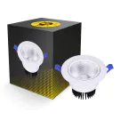 Bright Choice Downlight LED Rond Inclinable 12W 960lm 60D - 930 Blanc Chaud | 110mm - Diamètre 90mm - UGR <19