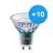 Lot 10x Philips MASTER LED Spot ExpertColor GU10 PAR16 5.5W 375lm 25D - 930 Blanc Chaud | Meilleur rendu des couleurs - Dimmable - Équivalent 50W