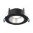 Noxion Spot LED Ares Profond ring Noir - avec Inner Cercle  Argent | Diamètre 68mm - incl. GU10 Fitting