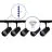 Bright Choice Ensemble complet Rail Monophasé Rail 3 Mètre Noir | incl. 5x Spot + GU10 2700K 3W Dimmable + Embout, Connecteur d’Alimentation et I-Connecteur