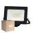 Lot 4x Noxion Projecteur LED Beamy Aluminium Noir 20W 2200lm 100D - 830 Blanc Chaud | IP65 - Symétrique 