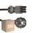Lot 25x Noxion GST - Compatible Câble d’alimentation Noir - Femelle + Schuko Europlug - 2m - 3 pole 0.75mm2