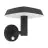 Eglo Applique Murale Dreoli Solar Noir 8W 970lm - 830 Blanc Chaud | IP65 - Détecteur De Mouvement