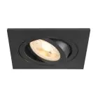 SLV New Tria 75 Spot Aluminium Noir Carré | Diamètre 75mm - Convient pour 1x GU10 