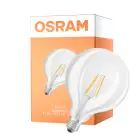 Osram LED Superstar E27 Globe G125 Filament Claire 11W 1521lm - 927 Blanc Très Chaud | Meilleur Rendu Des Couleurs - Équivalent 100W