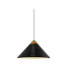 DFTP by Nordlux Kinto Suspension Luminaire Métal et Bois Noir | 420mm - Convient pour E27