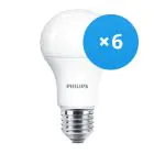 Lot 6x Philips MASTER Value LED Ampoule E27 Poire Dépolie 7.8W 1055lm - 927 Blanc Très Chaud | Meilleur rendu des couleurs - Dimmable - Équivalent 75W
