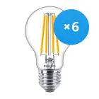 Lot 6x Philips Corepro LED Ampoule E27 Poire Claire 10.5W 1521lm - 840 Blanc Froid | Équivalent 100W