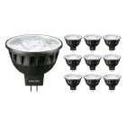Lot 10x Philips Master LED Spot GU5.3 MR16 7.5W 500lm 36D - 930 Blanc Chaud | Meilleur rendu des couleurs - Dimmable - Équivalent 50W