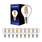 Lot 10x Noxion Lucent Lustre LED E14 Boule Filament Claire 4.5W 470lm - 827 Blanc Très Chaud | Dimmable - Équivalent 40W