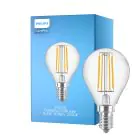 Philips Corepro LED Lustre E14 Boule Filament Claire 4.3W 470lm - 827 Blanc Très Chaud | Équivalent 40W