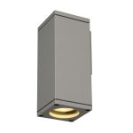 SLV Theo Wandlamp Aluminium Grijs Vierkant | Buitenverlichting - IP44 - Geschikt voor 1x GU10 