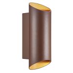 Nordlux Nico Wandlamp Aluminium Roestig Up & Down | IP54 - Geschikt voor 2x GU10