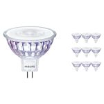 Voordeelpak 10x Philips Master Value LED Spot GU5.3 MR16 7.5W 630lm 60D - 930 Warm Wit | Beste Kleurweergave - Dimbaar - Vervangt 50W
