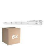 Voordeelpak 6x Ledvance LED Waterdichte Montagebalk Vochtbestendig 46W 5750lm - 830 Warm Wit | 150cm