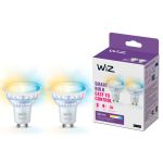 Duopak 2x WiZ Smart LED Spot GU10 PAR16 5W 400lm 36D | Beste Kleurweergave - Dimbaar - Vervangt 50W