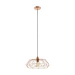 Eglo Hanglamp Carlton 2 Staal Koper | IP20 - Geschikt voor 1x E27 
