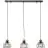 Brilliant Avia Hanglamp Metaal Hout Zwart Hout | Geschikt voor 3x E27