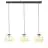 Brilliant Kaizen Hanglamp Glas Hanglamp Metaal Zwart Beige | Geschikt voor 3x E27