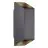 Nordlux Nico Wandlamp Aluminium Zwart Up & Down | IP54 - Geschikt voor 2x GU10