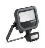 Ledvance LED Floodlight Aluminium Zwart 8W 1100lm 100D - 830 Warm Wit | IP65 - Bewegings- En Lichtsensor - Symmetrisch