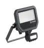 Ledvance LED Floodlight Aluminium Zwart 17W 2200lm 100D - 830 Warm Wit | IP65 - Bewegings- En Lichtsensor - Symmetrisch