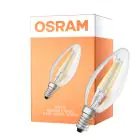 Osram Classic LED E14 Kaars Filament Helder 5.5W 806lm - 827 Zeer Warm Wit | Dimbaar - Vervangt 60W