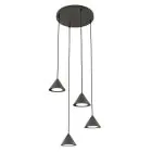 Emibig Hanglamp Elit Staal Zwart | Geschikt voor 4x GX53 - Max 10W