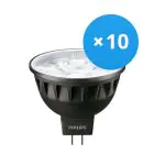 Voordeelpak 10x Philips Master LED Spot GU5.3 MR16 7.5W 500lm 24D - 930 Warm Wit | Beste Kleurweergave - Dimbaar - Vervangt 50W