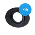 Voordeelpak 6x Noxion Inbouw Spot Logic MR16 Kantelbaar Zwart | Zaagmaat 80mm - GU10 Fitting