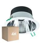 Voordeelpak 4x Philips LED Downlight Coreline DN142B Aluminium Wit 11W 1200lm 60D - 830 Warm Wit | Zaagmaat 155mm - IP20 - UGR
