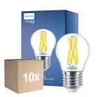Voordeelpak 10x Philips MASTER LED E27 Kogel Filament Helder 3.5W 470lm - 922-927 Dim To Warm | Beste Kleurweergave - Dimbaar - Vervangt 40W